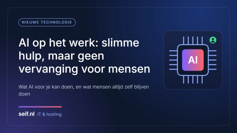 AI op het werk: slimme hulp, maar geen vervanging voor mensen